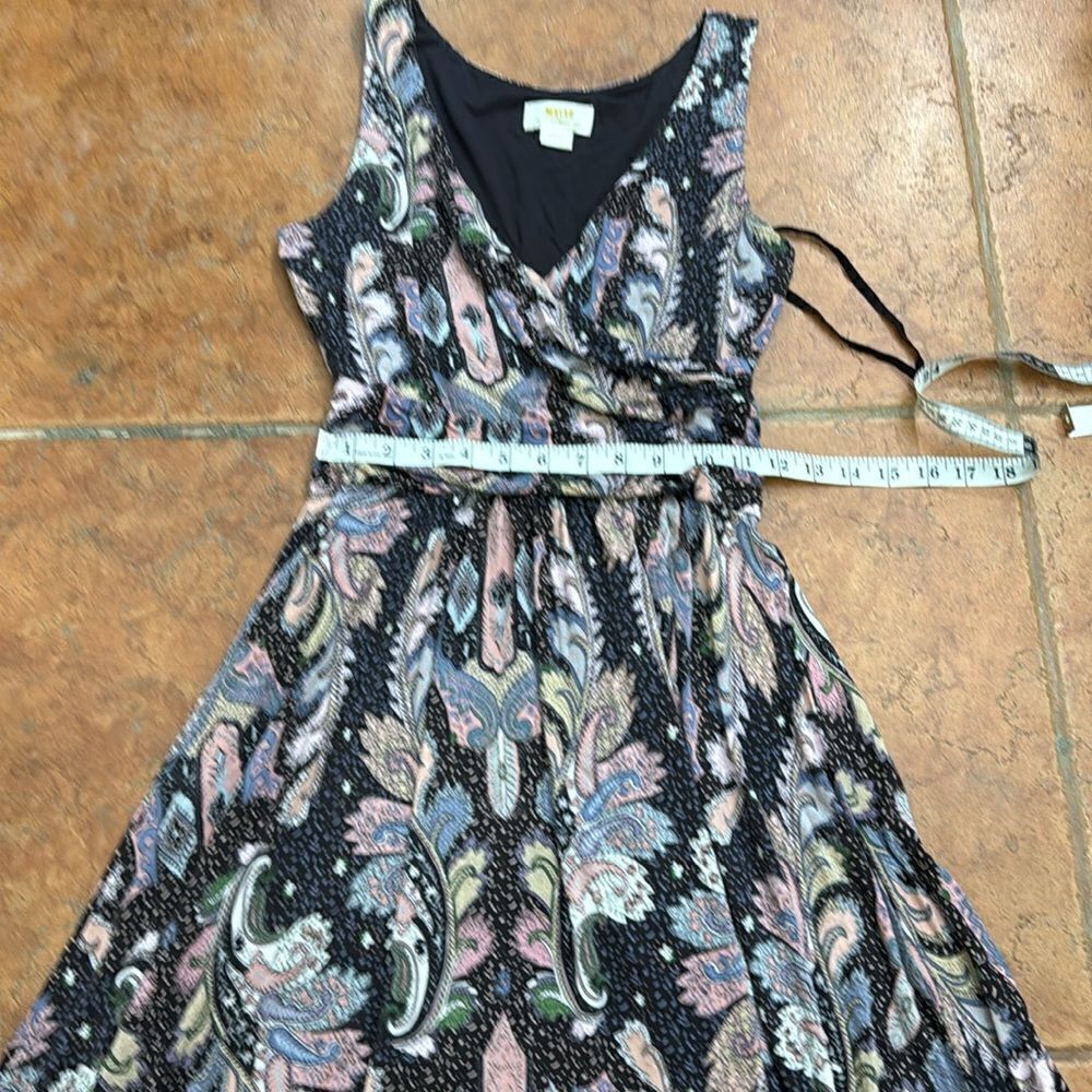Maeve Anthropologie Leslie Paisley Wrap Top Midi‎ Dress Size S - Picture 13 of 15